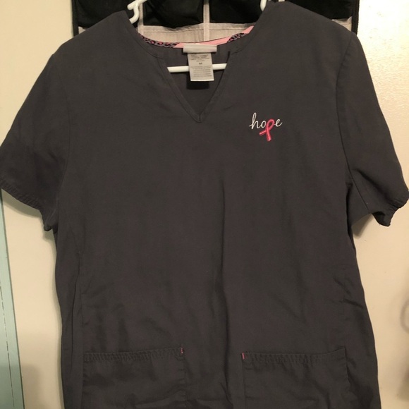 Gray Hope Scrub Top - Picture 1 of 2